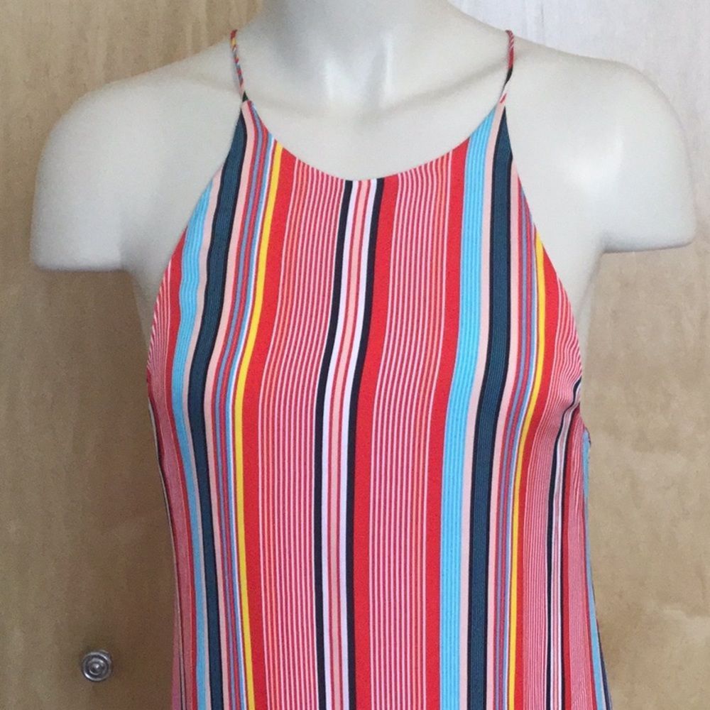 Alice + Olivia Kalia Striped Halter Tie-Back Dress - Picture 9 of 11